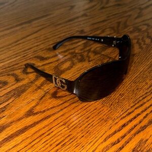 Vintage Black Dolce & Gabbana Sunglasses with Silver Accents